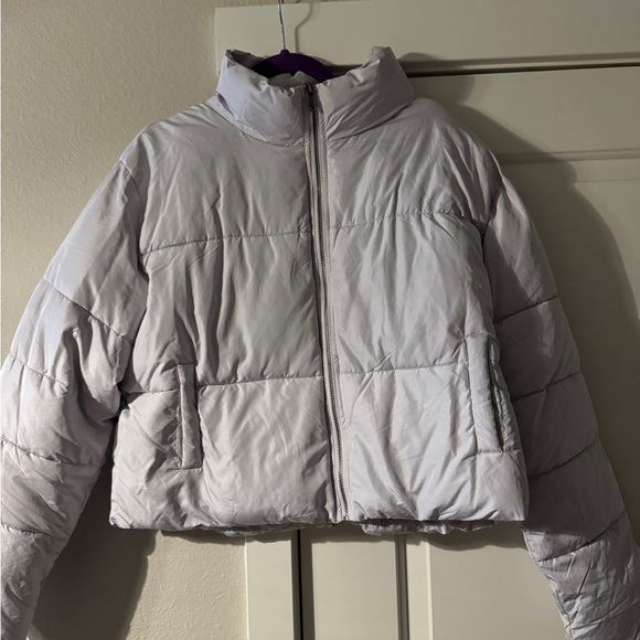 Double Zero Jackets & Blazers - Double Zero Women's Puffer Jacket - Light Gray